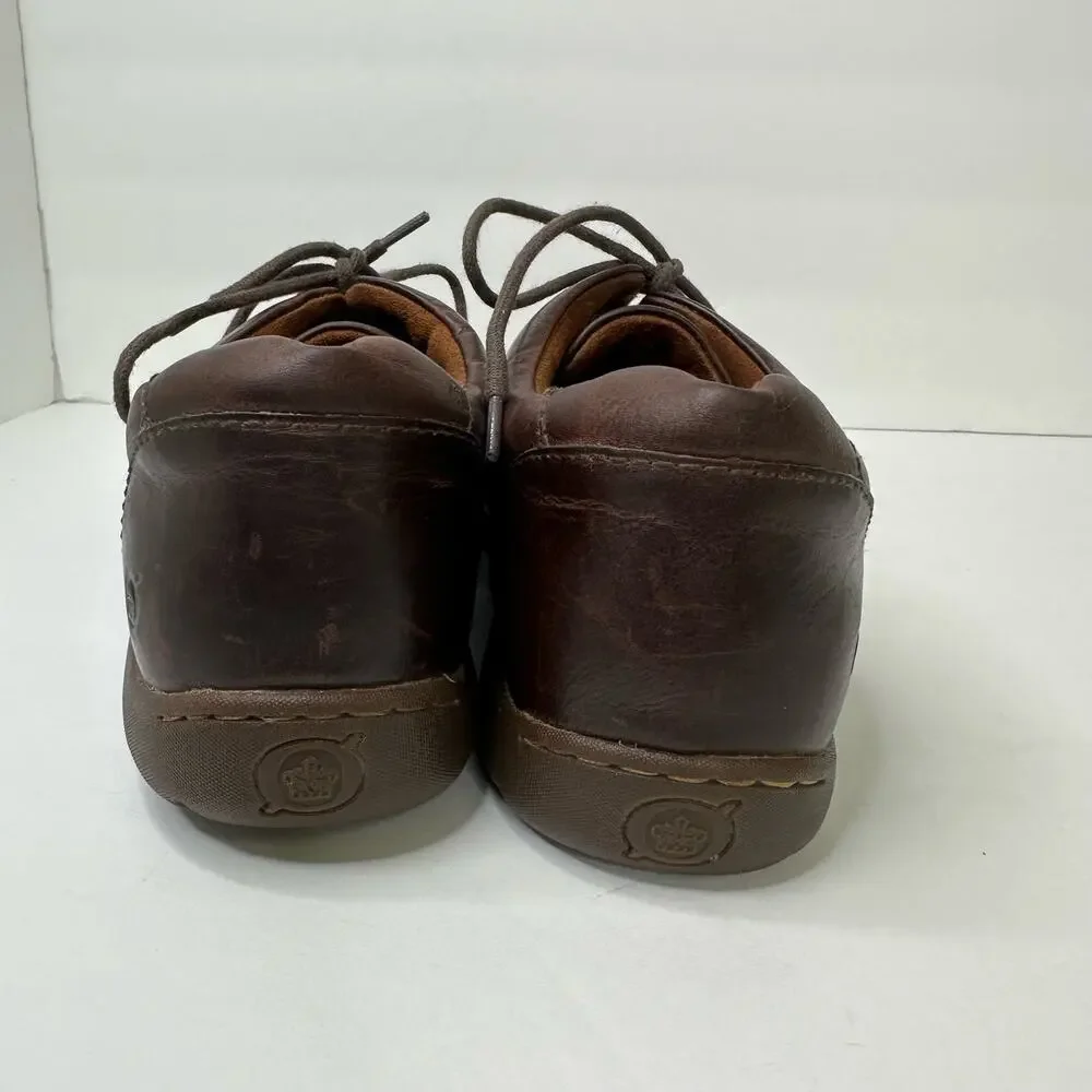 Born Mens size 9 Nigel 3-Eye Leather Brown Lace Up Oxfords Shoes H65606 Comfort